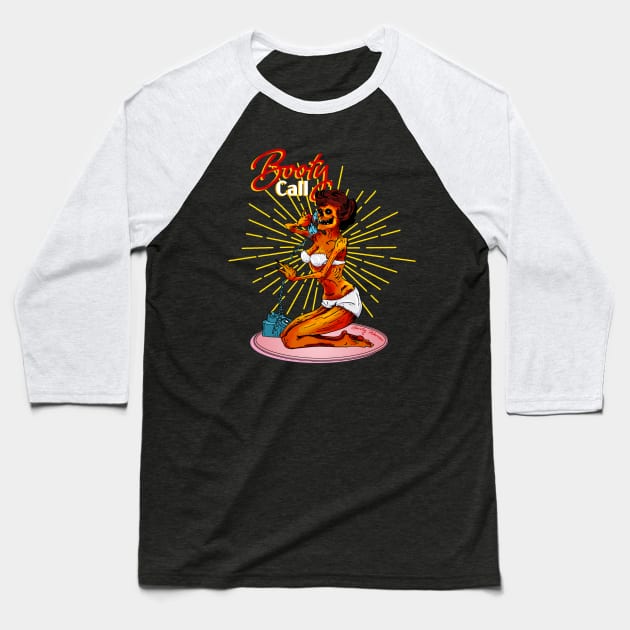 Booty Call Baseball T-Shirt by Harley Warren